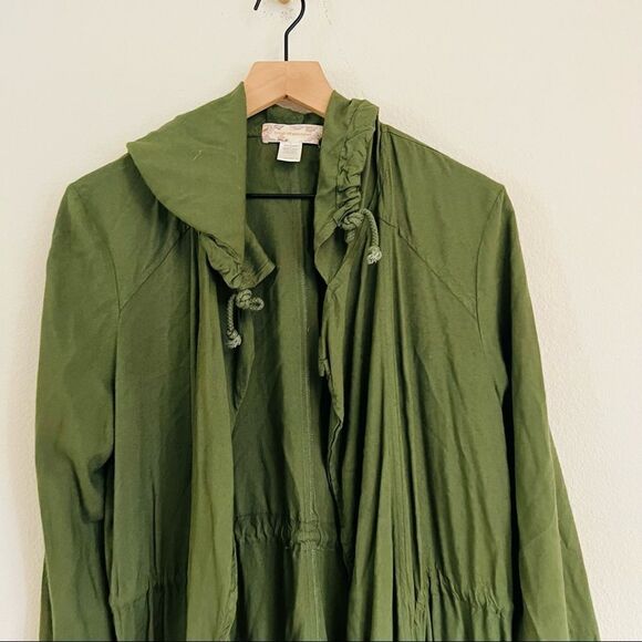 Band of Gypsies Women's Olive Green Hooded Boho Jacket Size Medium - Picture 4 of 9